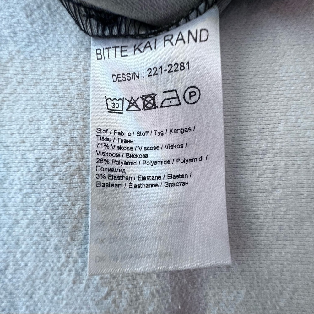 Bitte Kai Rand Magic Fold Waist Pull On Pant Black/White Grid Pattern Women's XS - Picture 12 of 13